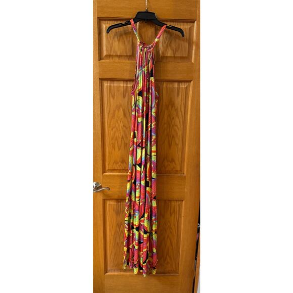 Trina Turk Women's multi color Printed Halter Maxi Dress size small new … - Picture 3 of 5
